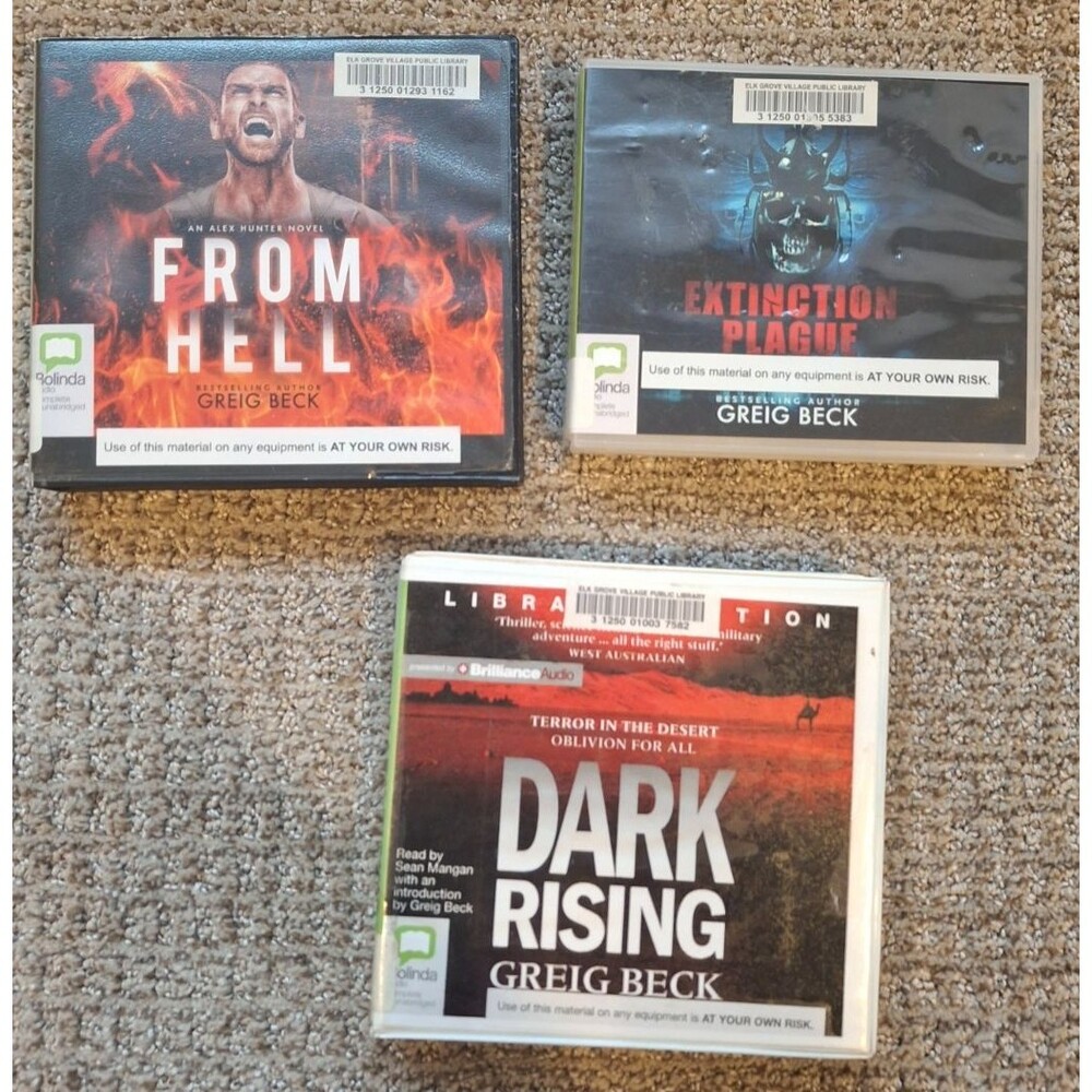 Greig Beck Lot of 3 Audiobooks Books on CD Unabridged Sci Fi Horror Thrillers